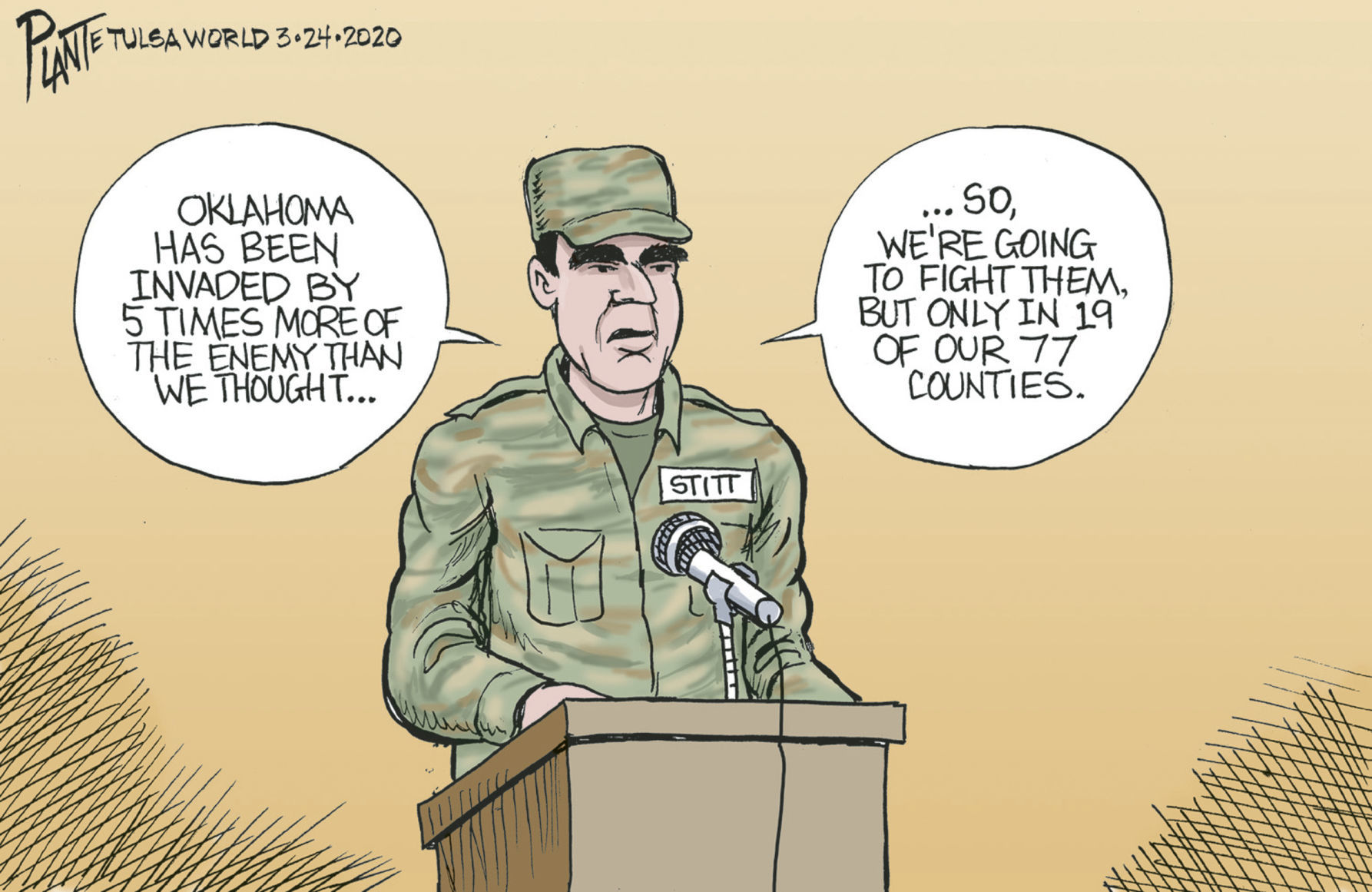 Bruce Plante Cartoon: General Stitt